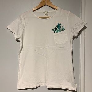 H&M Embroidered Cactus Shirt